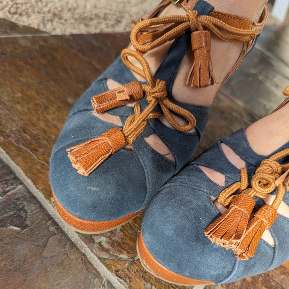 anthropologie MISS ALBRIGHT vintage style heels 8.5 - Picture 5 of 13